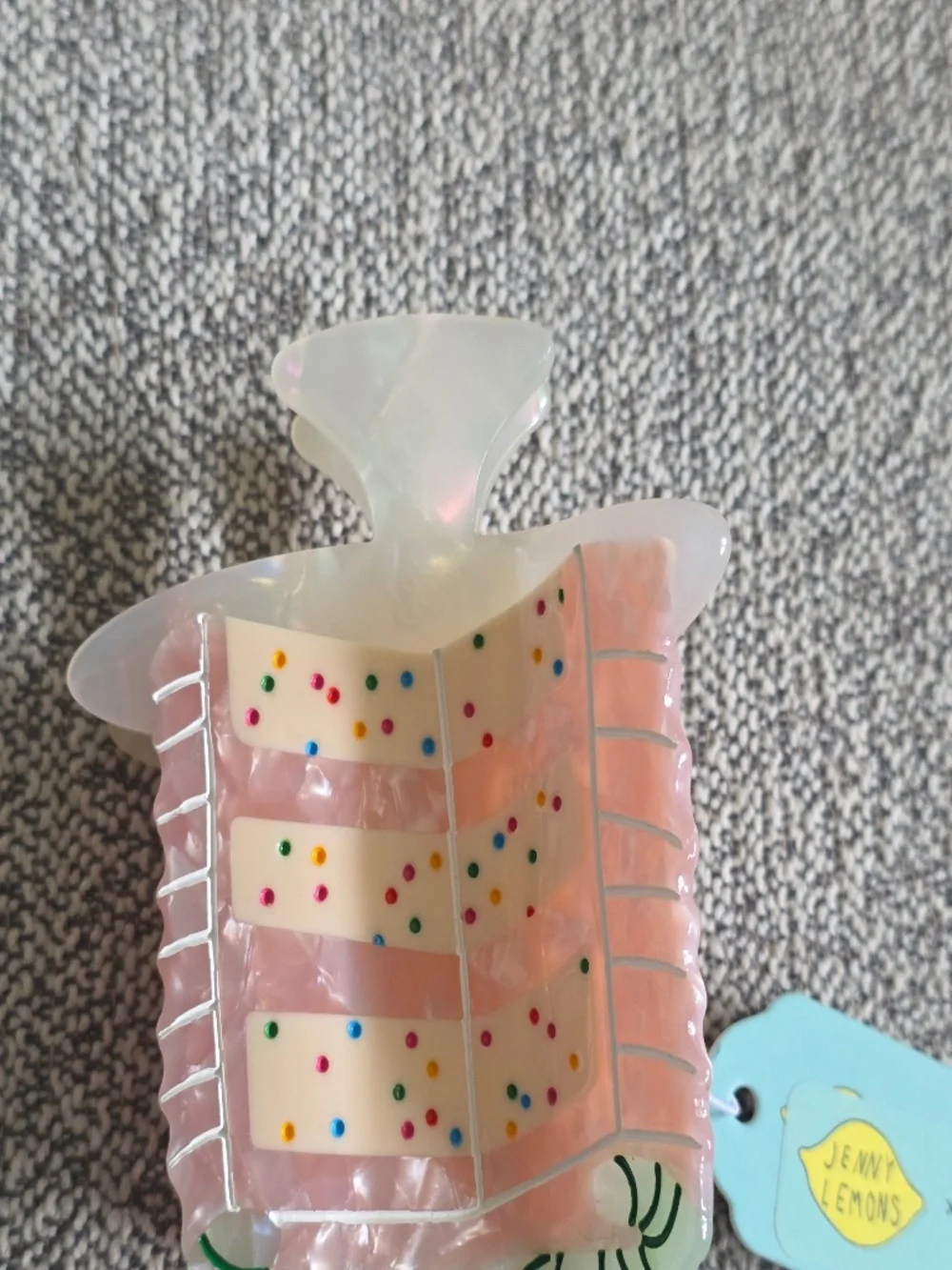 Jenny Lemons x Magnolia Bakery Confetti Cake Hair Claw Clip NWT